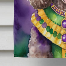 Load image into Gallery viewer, Chocolate Poodle King of Mardi Gras House Flag