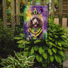 Load image into Gallery viewer, Chocolate Poodle King of Mardi Gras Garden Flag - Vibrant Dog-Themed Yard Decor by Caroline's Treasures