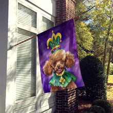 Load image into Gallery viewer, Poodle King of Mardi Gras House Flag