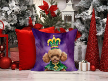 Load image into Gallery viewer, Poodle King of Mardi Gras Throw Pillow