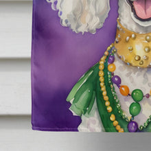 Load image into Gallery viewer, White Poodle King of Mardi Gras House Flag
