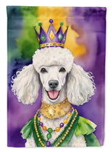 Load image into Gallery viewer, White Poodle King of Mardi Gras Garden Flag - Vibrant Dog-Themed Yard Decor by Caroline's Treasures