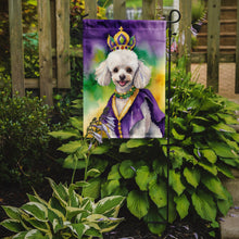 Load image into Gallery viewer, White Poodle King of Mardi Gras Garden Flag - Vibrant Dog-Themed Yard Decor by Caroline's Treasures