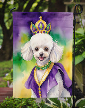 Load image into Gallery viewer, White Poodle King of Mardi Gras Garden Flag - Vibrant Dog-Themed Yard Decor by Caroline's Treasures