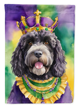 Load image into Gallery viewer, Portuguese Water Dog King of Mardi Gras Garden Flag - Vibrant Dog-Themed Yard Decor by Caroline's Treasures