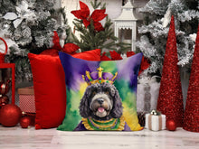 Load image into Gallery viewer, Portuguese Water Dog King of Mardi Gras Throw Pillow - 14x14 Decorative Pillow – Art for Your Home &amp; Patio