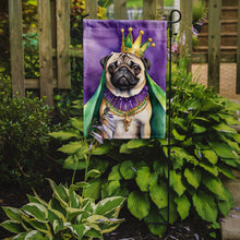 Load image into Gallery viewer, Pug King of Mardi Gras Garden Flag - Vibrant Dog-Themed Yard Decor by Caroline's Treasures