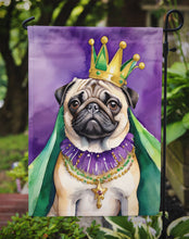 Load image into Gallery viewer, Pug King of Mardi Gras Garden Flag - Vibrant Dog-Themed Yard Decor by Caroline's Treasures
