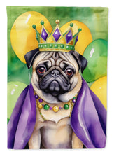 Load image into Gallery viewer, Pug King of Mardi Gras Garden Flag - Vibrant Dog-Themed Yard Decor by Caroline's Treasures
