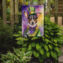 Load image into Gallery viewer, Rat Terrier King of Mardi Gras Garden Flag - Vibrant Dog-Themed Yard Decor by Caroline's Treasures