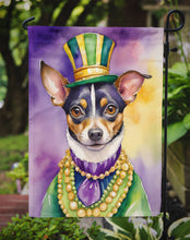 Load image into Gallery viewer, Rat Terrier King of Mardi Gras Garden Flag - Vibrant Dog-Themed Yard Decor by Caroline's Treasures