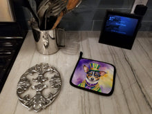 Load image into Gallery viewer, Rat Terrier King of Mardi Gras Pot Holders - Set of 2 Decorative Kitchen Helpers | Made in the USA