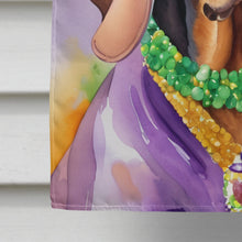 Load image into Gallery viewer, Redbone Coonhound King of Mardi Gras House Flag