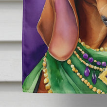 Load image into Gallery viewer, Redbone Coonhound King of Mardi Gras House Flag