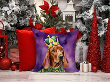 Load image into Gallery viewer, Redbone Coonhound King of Mardi Gras Throw Pillow