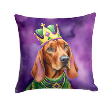 Load image into Gallery viewer, Redbone Coonhound King of Mardi Gras Throw Pillow