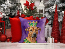 Load image into Gallery viewer, Rhodesian Ridgeback King of Mardi Gras Throw Pillow - 14x14 Decorative Pillow – Art for Your Home &amp; Patio