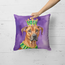Load image into Gallery viewer, Rhodesian Ridgeback King of Mardi Gras Throw Pillow