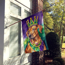 Load image into Gallery viewer, Rhodesian Ridgeback King of Mardi Gras House Flag
