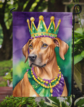 Load image into Gallery viewer, Rhodesian Ridgeback King of Mardi Gras Garden Flag - Vibrant Dog-Themed Yard Decor by Caroline's Treasures