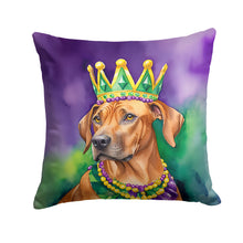 Load image into Gallery viewer, Rhodesian Ridgeback King of Mardi Gras Throw Pillow - 14x14 Decorative Pillow – Art for Your Home &amp; Patio