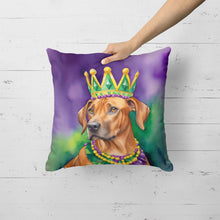 Load image into Gallery viewer, Rhodesian Ridgeback King of Mardi Gras Throw Pillow