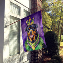Load image into Gallery viewer, Rottweiler King of Mardi Gras House Flag