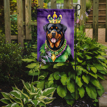 Load image into Gallery viewer, Rottweiler King of Mardi Gras Garden Flag - Vibrant Dog-Themed Yard Decor by Caroline's Treasures