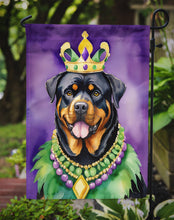 Load image into Gallery viewer, Rottweiler King of Mardi Gras Garden Flag - Vibrant Dog-Themed Yard Decor by Caroline's Treasures