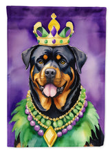 Load image into Gallery viewer, Rottweiler King of Mardi Gras Garden Flag - Vibrant Dog-Themed Yard Decor by Caroline's Treasures