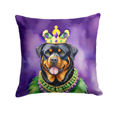 Load image into Gallery viewer, Rottweiler King of Mardi Gras Throw Pillow