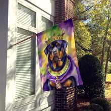Load image into Gallery viewer, Rottweiler King of Mardi Gras House Flag