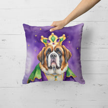 Load image into Gallery viewer, Saint Bernard King of Mardi Gras Throw Pillow