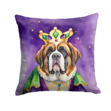 Load image into Gallery viewer, Saint Bernard King of Mardi Gras Throw Pillow