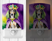 Load image into Gallery viewer, Saluki King of Mardi Gras Ceramic Night Light
