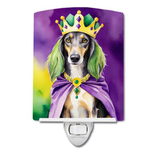 Load image into Gallery viewer, Saluki King of Mardi Gras Ceramic Night Light