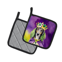 Load image into Gallery viewer, Saluki King of Mardi Gras Pot Holders - Set of 2 Decorative Kitchen Helpers | Made in the USA
