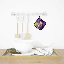 Load image into Gallery viewer, Saluki King of Mardi Gras Pot Holders - Set of 2 Decorative Kitchen Helpers | Made in the USA