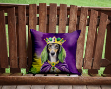 Load image into Gallery viewer, Saluki King of Mardi Gras Throw Pillow - 14x14 Decorative Pillow – Art for Your Home &amp; Patio