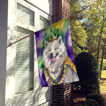 Load image into Gallery viewer, Samoyed King of Mardi Gras House Flag