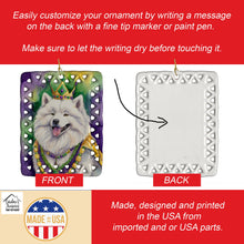 Load image into Gallery viewer, Samoyed King of Mardi Gras Porcelain Ornament