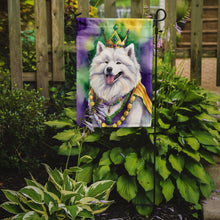 Load image into Gallery viewer, Samoyed King of Mardi Gras Garden Flag - Vibrant Dog-Themed Yard Decor by Caroline's Treasures
