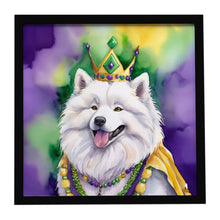 Load image into Gallery viewer, Samoyed King of Mardi Gras Framed Metal Print