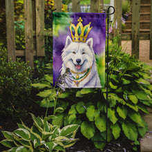 Load image into Gallery viewer, Samoyed King of Mardi Gras Garden Flag - Vibrant Dog-Themed Yard Decor by Caroline's Treasures
