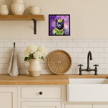 Load image into Gallery viewer, Schipperke King of Mardi Gras Framed Metal Print