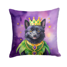 Load image into Gallery viewer, Schipperke King of Mardi Gras Throw Pillow - 14x14 Decorative Pillow – Art for Your Home &amp; Patio