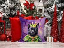 Load image into Gallery viewer, Schipperke King of Mardi Gras Throw Pillow