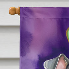 Load image into Gallery viewer, Schnauzer King of Mardi Gras House Flag