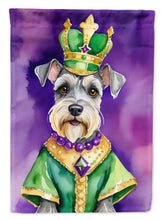 Load image into Gallery viewer, Schnauzer King of Mardi Gras House Flag