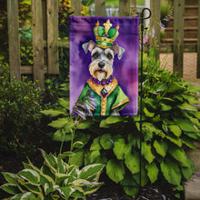 Load image into Gallery viewer, Schnauzer King of Mardi Gras Garden Flag - Vibrant Dog-Themed Yard Decor by Caroline's Treasures